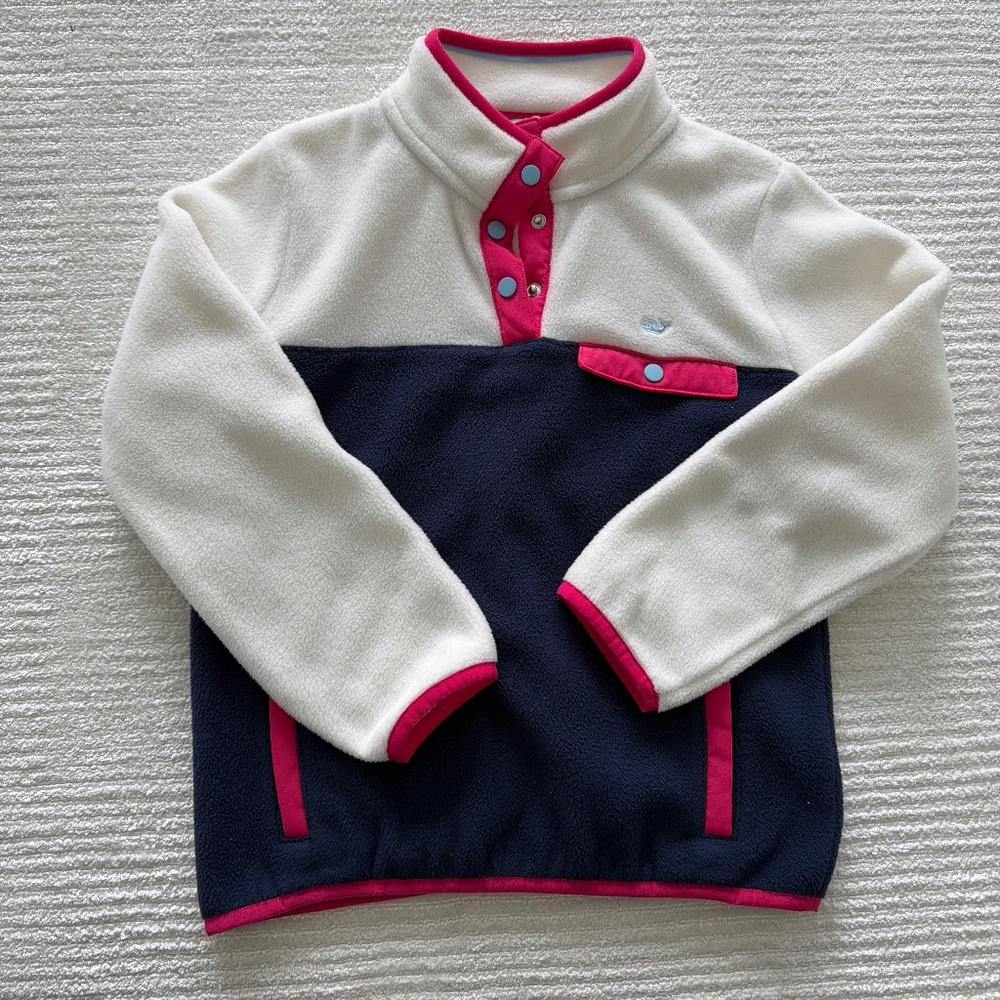 Vineyard Vines Girls fleece pullover size S (7-8)
